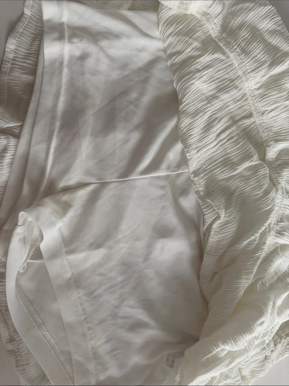 White Ruffled Mini Skort - Picture 2 of 4